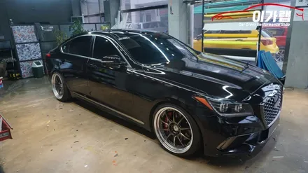 제네시스 G80 제네시스 스포츠 전체랩핑 3M2080 엠버블랙 김포 이가랩 에서[김포랩핑][실내랩핑][포인트랩핑][PPF][라이트필름][김포맛집] / 경기 김포 통진