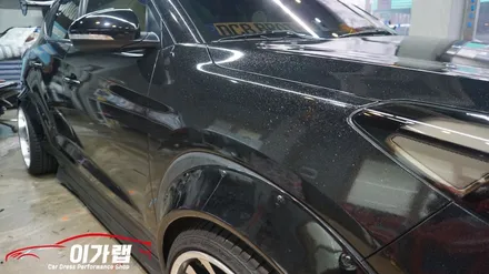 올뉴투싼 전체랩핑! 스카이블루색에서 3m2080갤럭시블랙으로 ! 블랙갱 / 김포, 파주, 인천