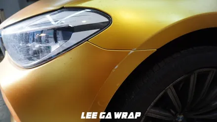 BMW 6GT 앞범퍼 운전석 휀다 에이버리 에너제틱옐로우 재시공! / 김포, 파주, 인천
