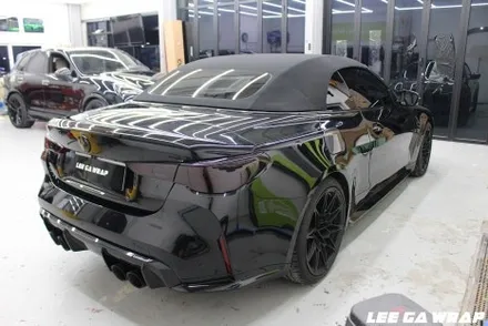 BMW M4 컨버터블 신형 전체랩핑 재시공 올블랙만들기 !김포 이가랩에서 / 경기 김포 통진