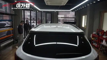 싼타페 더프라임 루프스킨&사이드미러 랩핑!! 포인트랩핑 !! 김포이가랩에서!!!! / 경기 김포 통진