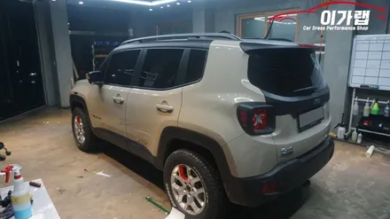 지프 레니게이드 투톤랩핑! 블랙무광 부분랩핑 김포 이가랩 에서~![김포랩핑][랩핑전문샵][이가랩][인천랩핑][PPF][전체랩핑] / 경기 김포 통진