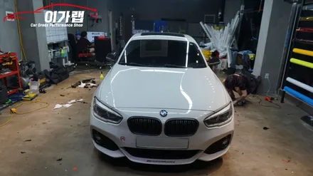 BMW 1시리즈 루프스킨 제거 & 뒷범퍼하단 포인트랩핑 ! 김포 이가랩 에서 [김포랩핑][필름제거][전체랩핑제거][랩핑맛집][김포랩핑샵] / 경기 김포 통진