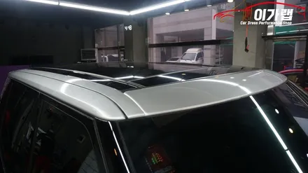 레인지로버 보그 3M1080 알리미늄화이트 루프스킨 & 필러라인 & 스포일러 김포 이가랩 에서 [투톤랩핑][김포랩핑샵][랩핑전문점] / 경기 김포 통진