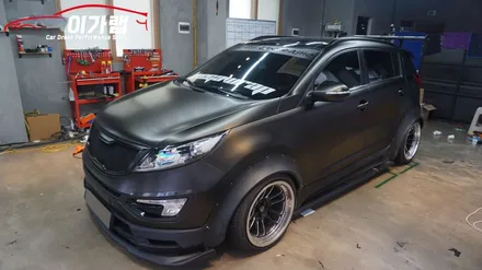 스포티지R 튜닝차량 전체랩핑!! 3M2080 사틴 더스트블랙! 김포 이가랩 에서 [김포랩핑샵][포인트랩핑][정품필름취급점][김포맛집] / 경기 김포 통진