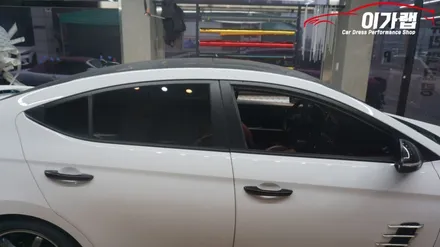 아반떼 스포츠 창문몰딩 순정블랙무광에서 에이버리 블랙유광으로!!김포 이가랩 에서~![김포랩핑][김포랩핑][크롬가리기][몰딩랩핑][PPF] / 경기 김포 통진