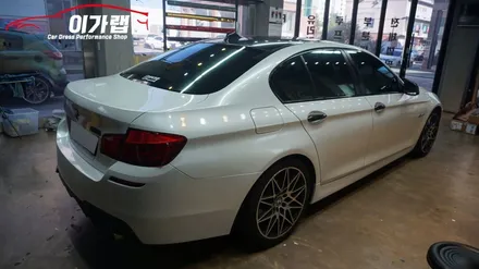 BMW 528I 전체랩핑! 중국산필름에서 정품필름으로! 에이버리 화이트펄 김포 이가랩 [김포랩핑][김포랩핑샵][PPF][정품필름취급점] / 경기 김포 통진