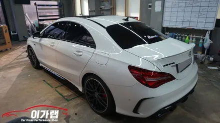 벤츠 CLA45AMG 전체랩핑 레드계열 텍랩 트루블러드 !!! / 경기 김포 통진