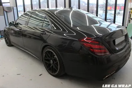 벤츠 S63AMG 전체랩핑 블랙에서 세라믹화이트 무광랩핑! / 김포, 파주, 인천