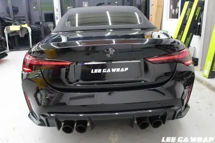 BMW M4 컨버터블 신형 전체랩핑 재시공 올블랙만들기 !김포 이가랩에서 / 경기 김포 통진