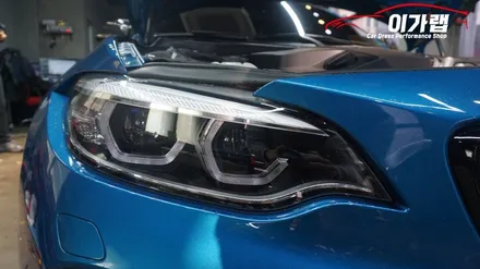 BMW M2 라이트 톤다운!!! 라이트필름 작업기 ! 김포 이가랩 에서[김포랩핑][김포라이트필름][라이트톤다운][전체래핑][PPF] / 경기 김포 통진