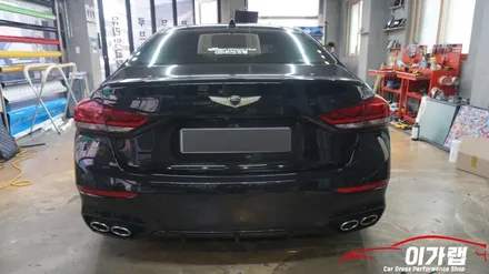 제네시스 G80 스포츠 전체랩핑 에이버리 화이트 다이아몬드펄 / 김포, 파주, 인천