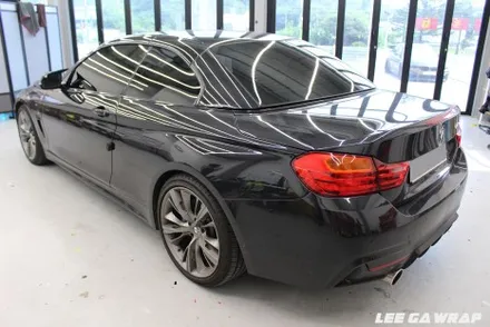 BMW 4시리즈 컨버터블 전체랩핑 블랙에서 반무광블랙으로 탈바꿈 ! / 김포, 파주, 인천