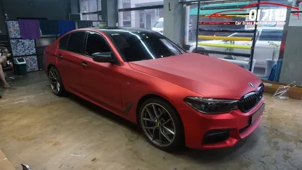 BMW 5시리즈 G30  헤드라이트 톤다운 & 그릴 리얼카본랩핑! 김포 이가랩 에서 [그릴랩핑][포인트랩핑][라이트톤다운][김포랩핑샵] / 경기 김포 통진