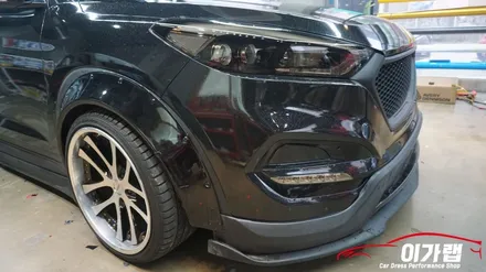 올뉴투싼 전체랩핑! 스카이블루색에서 3m2080갤럭시블랙으로 ! 블랙갱 / 김포, 파주, 인천