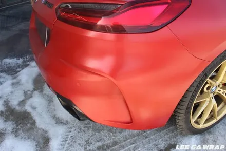 BMW Z4 후미 사고로인해 전체랩핑 재시공! 블루계열에서 레드계열로 ! 강력한 느낌! / 김포, 파주, 인천