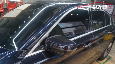 BMW530i 창문틀 크롬가리기! 크롬없애기! 크롬을 싫어하는분은 강력추천! 김포이가랩에서~[김포랩핑][인천랩핑][일산랩핑][김포카스킨] / 경기 김포 통진