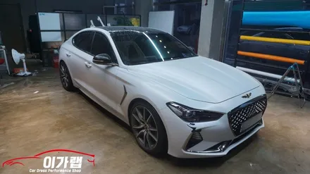 제네시스 G70  3M1080 사틴 플립 고스트펄 앞범퍼 재시공 깔끔하게 김포이가랩에서!!!!!!! / 경기 김포 통진