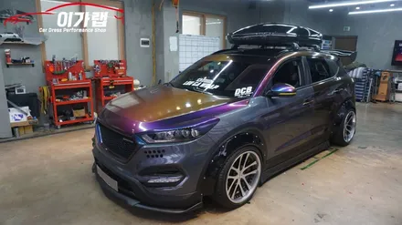 올뉴 투싼 N컨샙! 3M2080스카이블루 색상으로 전체랩핑 새차로 탄생 / 경기 김포 통진