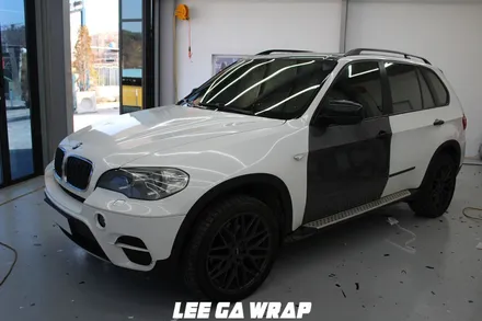 BMW X5 전체랩핑 제거후 고광택 유광블랙으로 깔끔하게 ! 순정도장느낌 / 김포, 파주, 인천