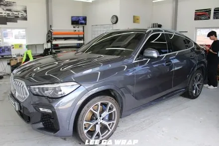 BMW X6 전체랩핑 외부 전체 크롬딜리트! 니파필름으로 깔끔하게 시공완료! / 경기 김포 통진