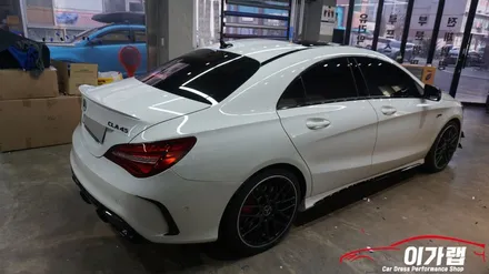 벤츠 CLA45AMG 전체랩핑 레드계열 텍랩 트루블러드 !!! / 경기 김포 통진