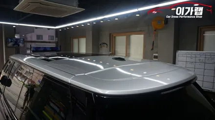 레인지로버 보그 3M1080 알리미늄화이트 루프스킨 & 필러라인 & 스포일러 김포 이가랩 에서 [투톤랩핑][김포랩핑샵][랩핑전문점] / 경기 김포 통진
