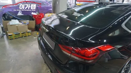 제네시스 G80 스포츠 전체랩핑 에이버리 화이트 다이아몬드펄 / 김포, 파주, 인천