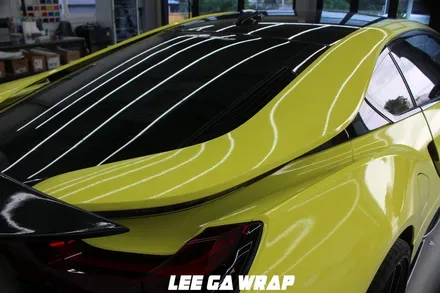 BMW i8 전체랩핑 튀는색에서 화이트골드펄로! / 김포, 파주, 인천