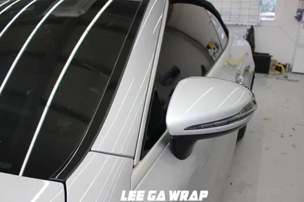 벤츠 E220D 카브리올레 은색에서 유로마스터 고광택필름 화이트 색으로 ! 오픈카는 화이트색이죠! / 김포, 파주, 인천