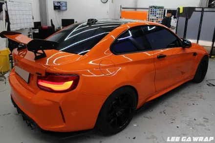 BMW M2 전체랩핑 니파  오렌지 PET 필름 ! 요즘대세는 고광택필름! / 김포, 파주, 인천