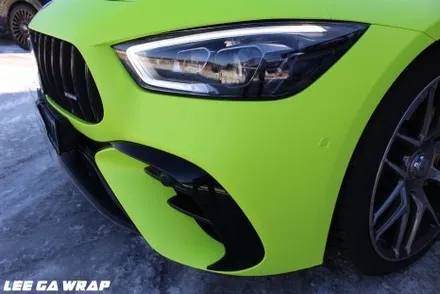 벤츠 GT43 AMG 사고로인해 전체랩핑 재시공 그전 색상도질리고 타업체 미흡한 부분들때문에 입고 / 경기 김포 통진