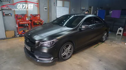 벤츠 CLA 220 AMG룩 전체랩핑 재시공! 3M2080사틴더스트블랙! 김포 이가랩 에서 [김포랩핑샵][김포맛집][랩핑전문점][PPF] / 경기 김포 통진
