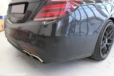 벤츠 S63AMG 전체랩핑 블랙에서 세라믹화이트 무광랩핑! / 김포, 파주, 인천