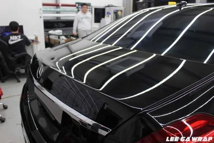 벤츠 S500 마이바흐 전체랩핑 ! 고광택블랙으로 한층더 세련된느낌 / 김포, 파주, 인천