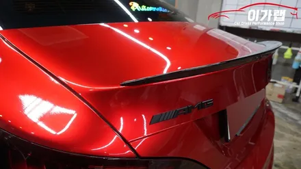 벤츠 CLA45AMG 전체랩핑 레드계열 텍랩 트루블러드 !!! / 경기 김포 통진