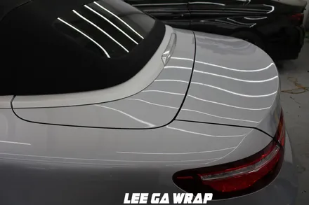 벤츠 E220D 카브리올레 은색에서 유로마스터 고광택필름 화이트 색으로 ! 오픈카는 화이트색이죠! / 김포, 파주, 인천