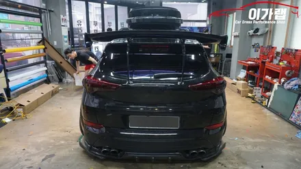 올뉴투싼 전체랩핑! 스카이블루색에서 3m2080갤럭시블랙으로 ! 블랙갱 / 김포, 파주, 인천