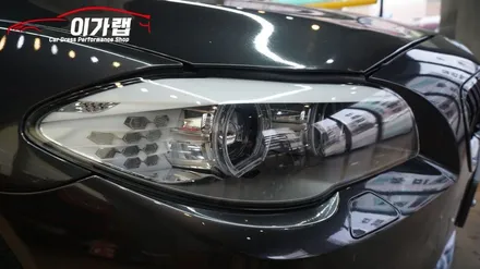 BMW 550i 헤드라이트 테일램프 앞뒤 라이트필름! 톤다운 !중간톤으로 김포 이가랩 에서~ [김포랩핑][일산랩핑][랩핑전문점][PPF] / 경기 김포 통진