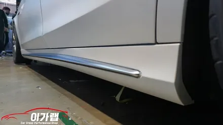 벤츠 S63AMG 에이버리 사틴화이트펄 전체 재시공! 김포 이가랩 에서 [김포랩핑][사고수리][전체랩핑재시공][전체랩핑제거] / 경기 김포 통진