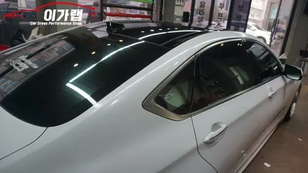 제네시스 G80 스포츠 전체랩핑 에이버리 화이트 다이아몬드펄 / 김포, 파주, 인천