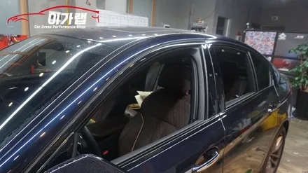 BMW530i 창문틀 크롬가리기! 크롬없애기! 크롬을 싫어하는분은 강력추천! 김포이가랩에서~[김포랩핑][인천랩핑][일산랩핑][김포카스킨] / 경기 김포 통진