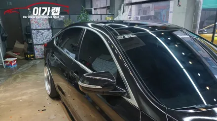 제네시스 G80 제네시스 스포츠 전체랩핑 3M2080 엠버블랙 김포 이가랩 에서[김포랩핑][실내랩핑][포인트랩핑][PPF][라이트필름][김포맛집] / 경기 김포 통진