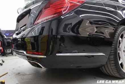 벤츠 S500 마이바흐 전체랩핑 ! 고광택블랙으로 한층더 세련된느낌 / 김포, 파주, 인천