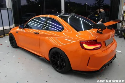 BMW M2 전체랩핑 니파  오렌지 PET 필름 ! 요즘대세는 고광택필름! / 김포, 파주, 인천