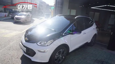 쉐보레 볼트 전기차 투톤 에이버리블랙유광 랩핑!!! 김포 이가랩 에서~[김포랩핑][볼트랩핑][인천랩핑][투톤랩핑][루프스킨][신차PPF] / 경기 김포 통진