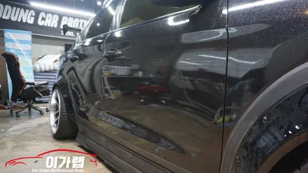 올뉴투싼 전체랩핑! 스카이블루색에서 3m2080갤럭시블랙으로 ! 블랙갱 / 김포, 파주, 인천
