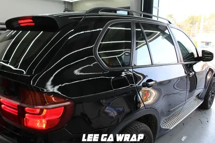 BMW X5 전체랩핑 제거후 고광택 유광블랙으로 깔끔하게 ! 순정도장느낌 / 김포, 파주, 인천