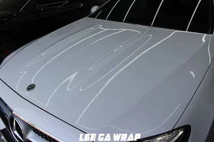 벤츠 E220D 카브리올레 은색에서 유로마스터 고광택필름 화이트 색으로 ! 오픈카는 화이트색이죠! / 김포, 파주, 인천