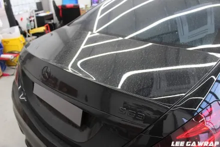 벤츠 S63AMG 전체랩핑 블랙에서 세라믹화이트 무광랩핑! / 김포, 파주, 인천
